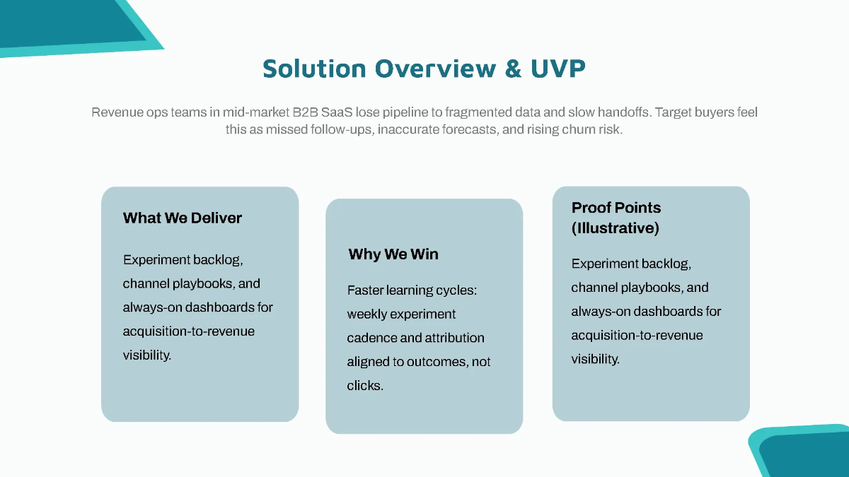 Free Startup Growth Strategy & Metrics Pitch Deck Template to Edit Online