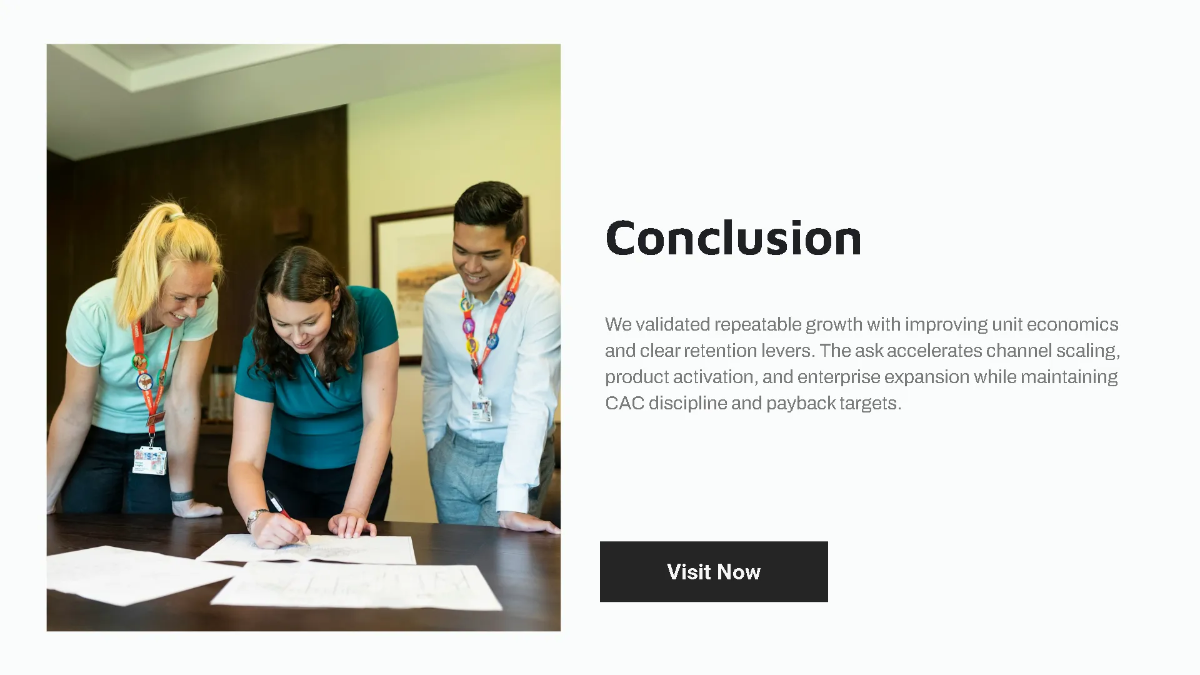 Free Startup Growth Strategy & Metrics Pitch Deck Template to Edit Online