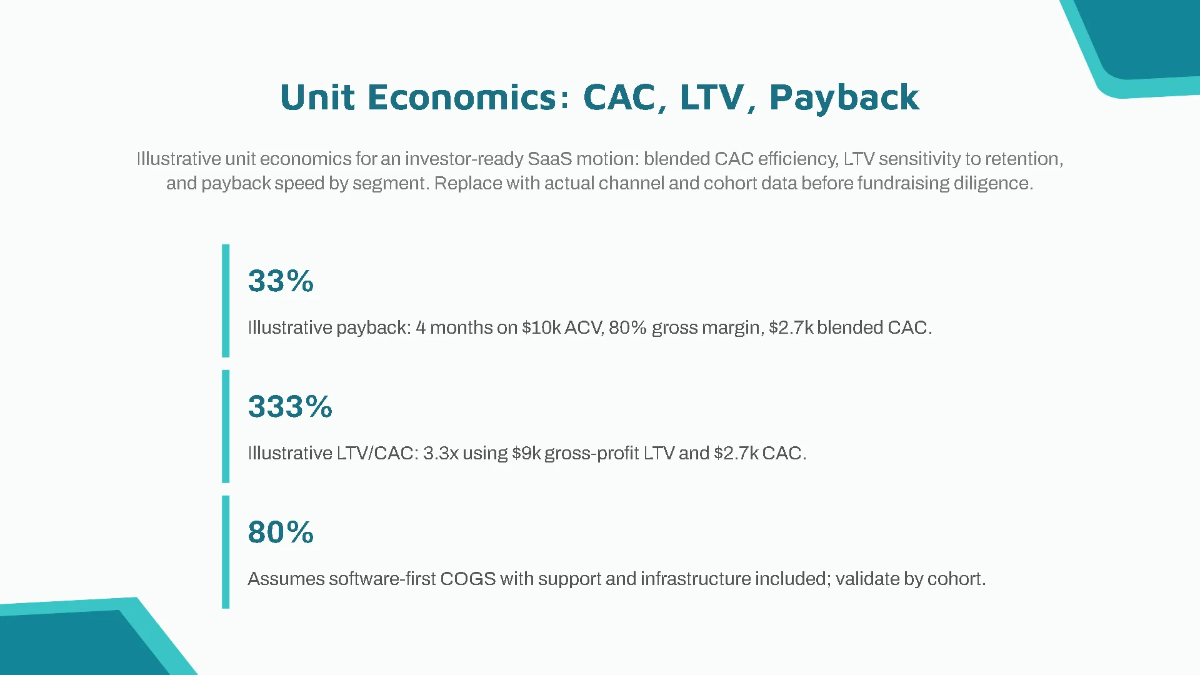 Free Startup Growth Strategy & Metrics Pitch Deck Template to Edit Online