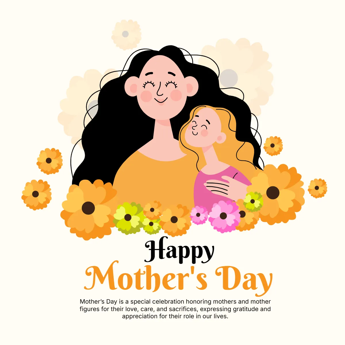 Free Mother And Daughter Mother's Day Clip Art Templates to Edit Online