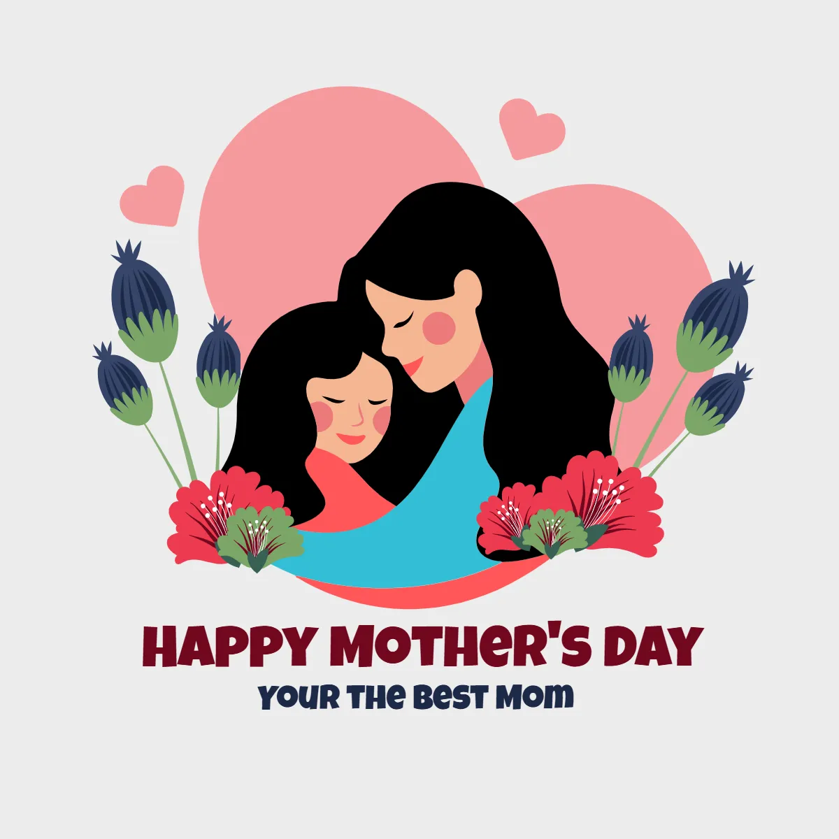 Free Mother's Day Embrace Clip Art Templates to Edit Online