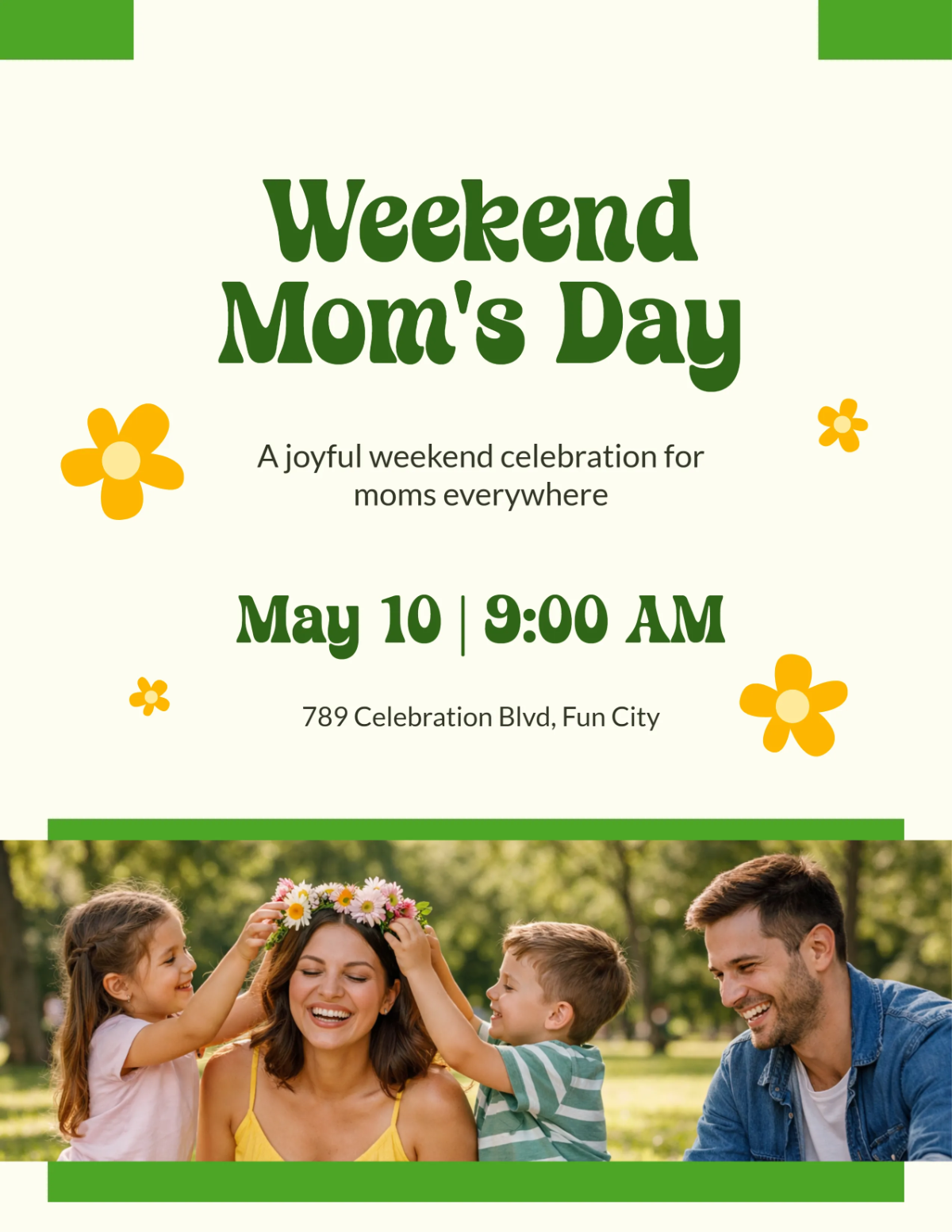 Free Mother’s Day Weekend Celebration Flyer Template to Edit Online