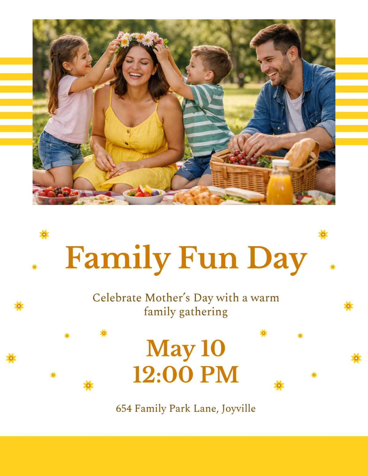 Free Mother’s Day Family Gathering Flyer Template to Edit Online