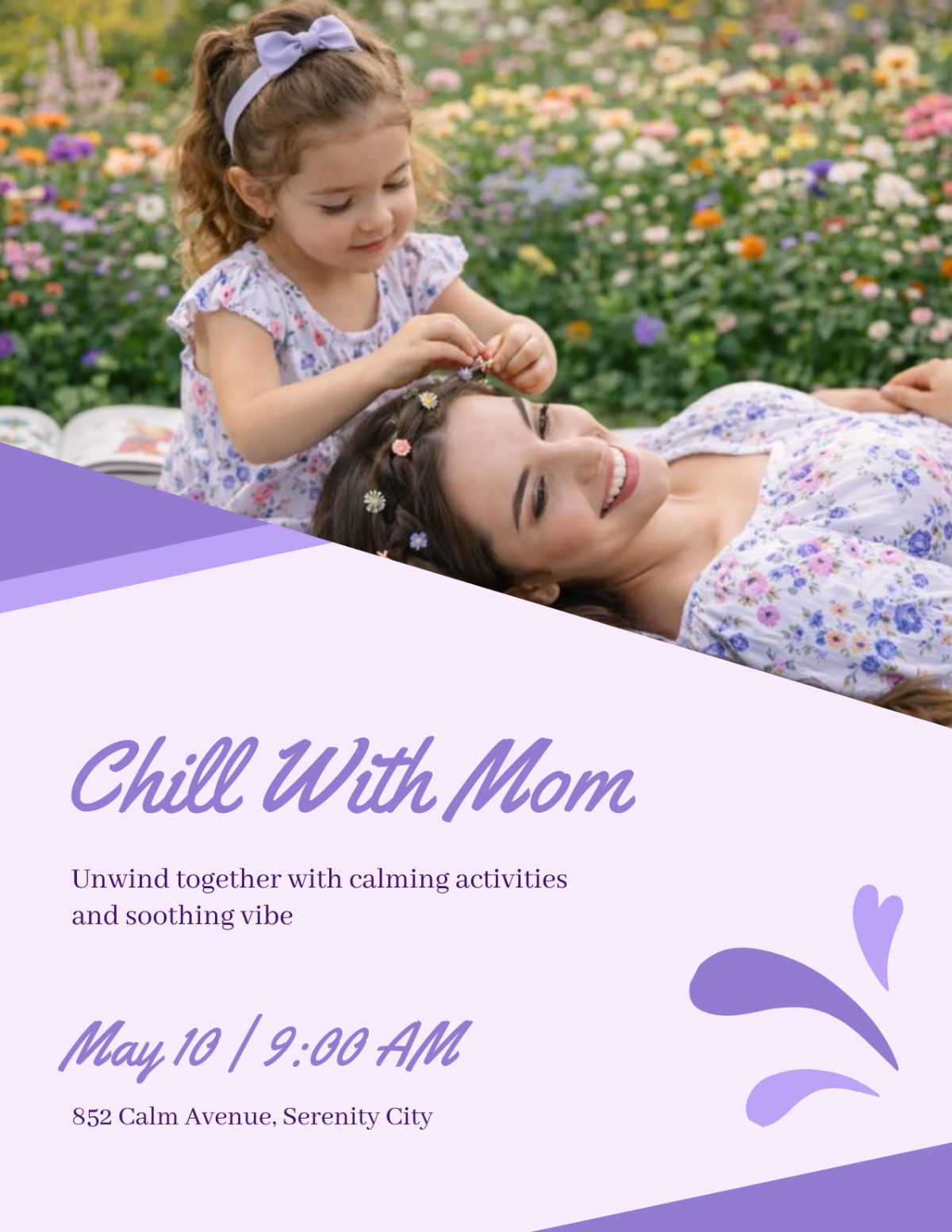 Free Mother’s Day Relax & Unwind Flyer Template to Edit Online