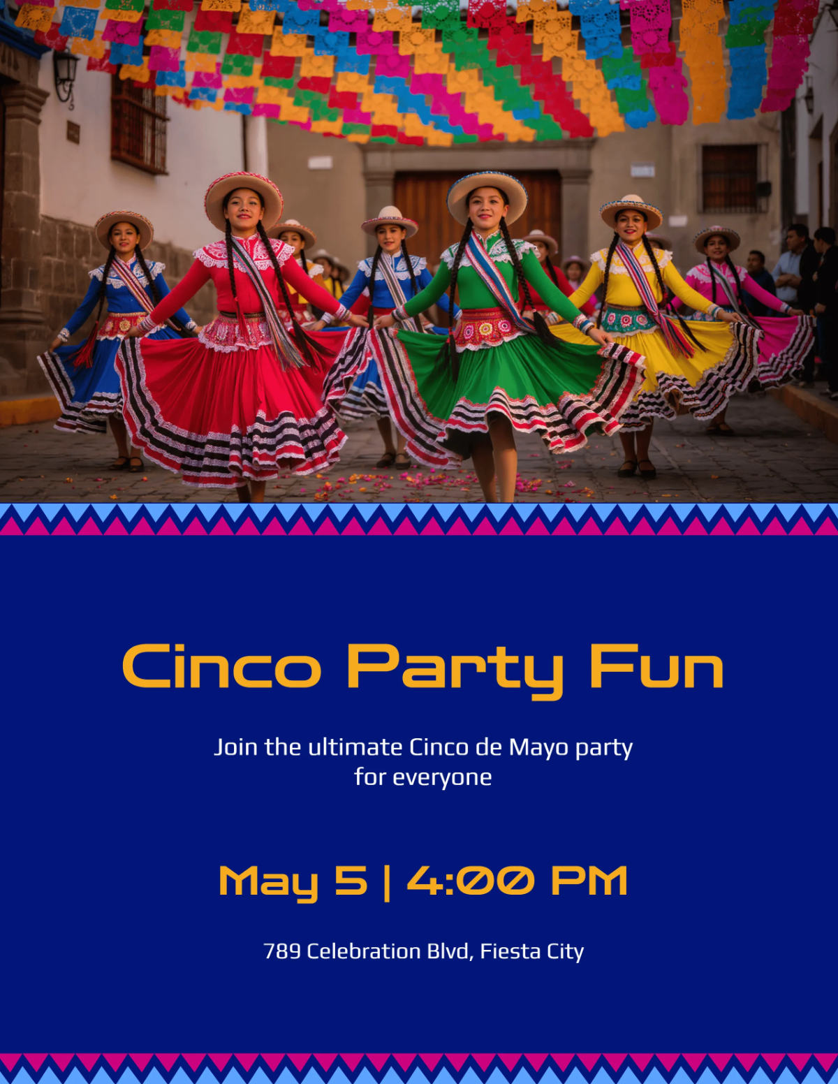 Free Party Fun Cinco De Mayo Flyer Template to Edit Online