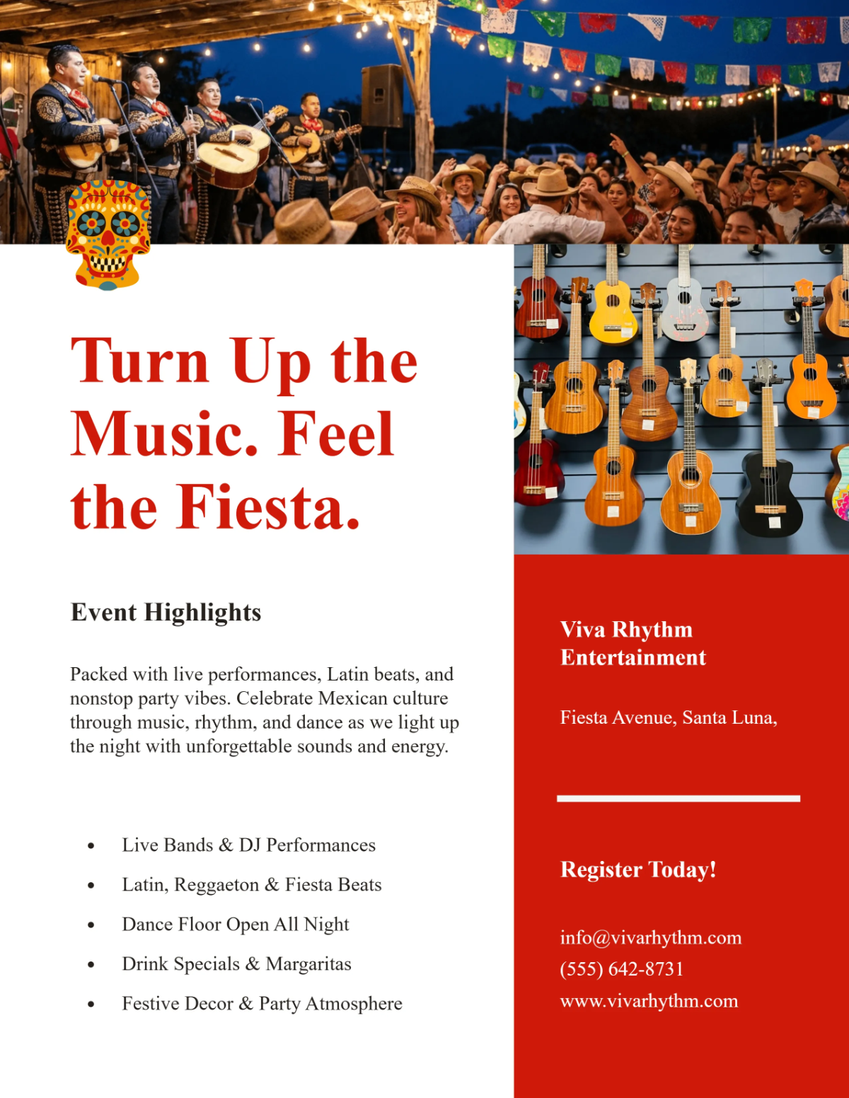 Free Cinco De Mayo Music Night Flyer Template to Edit Online