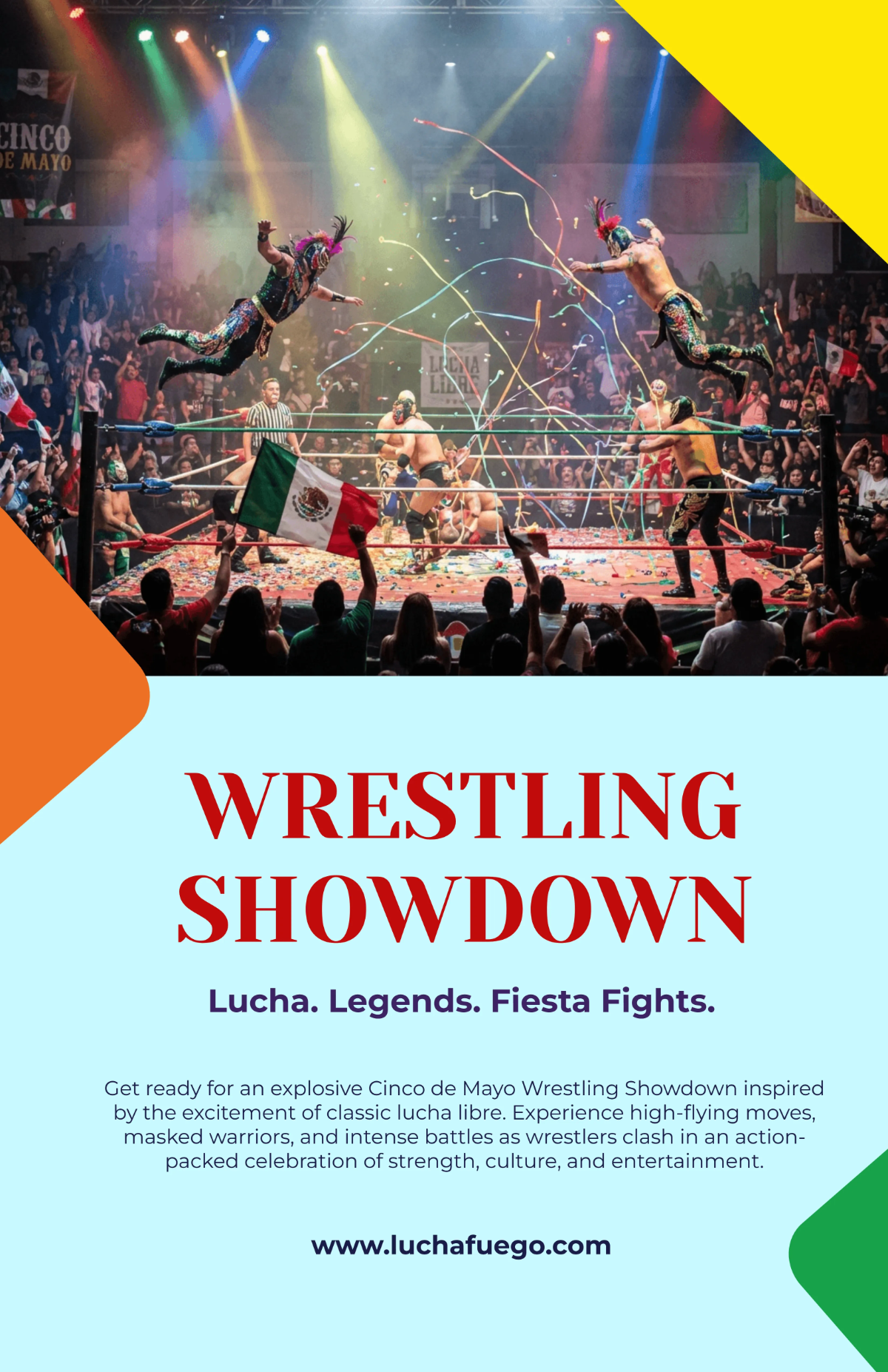 Free Cinco De Mayo Wrestling Poster Template to Edit Online Free Cinco De Mayo Wrestling Poster Template to Edit Online