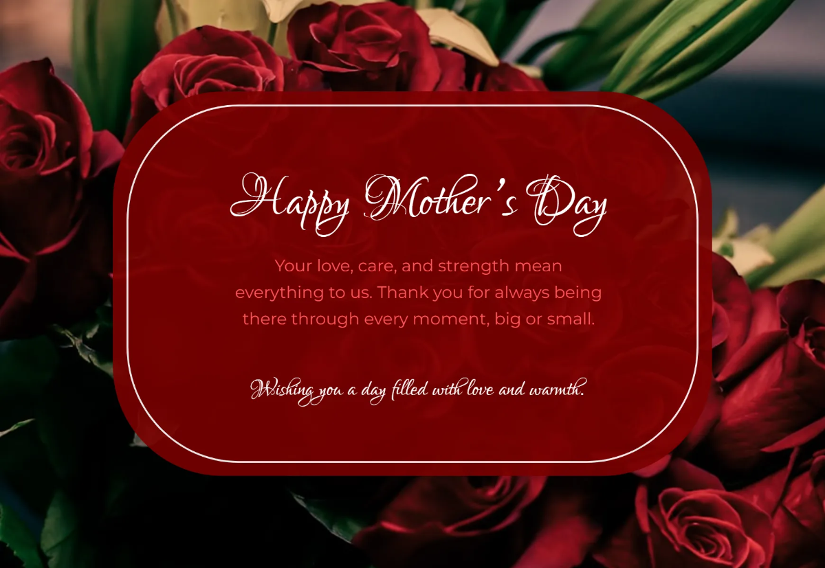 Mother’s Day Heartfelt Card Template