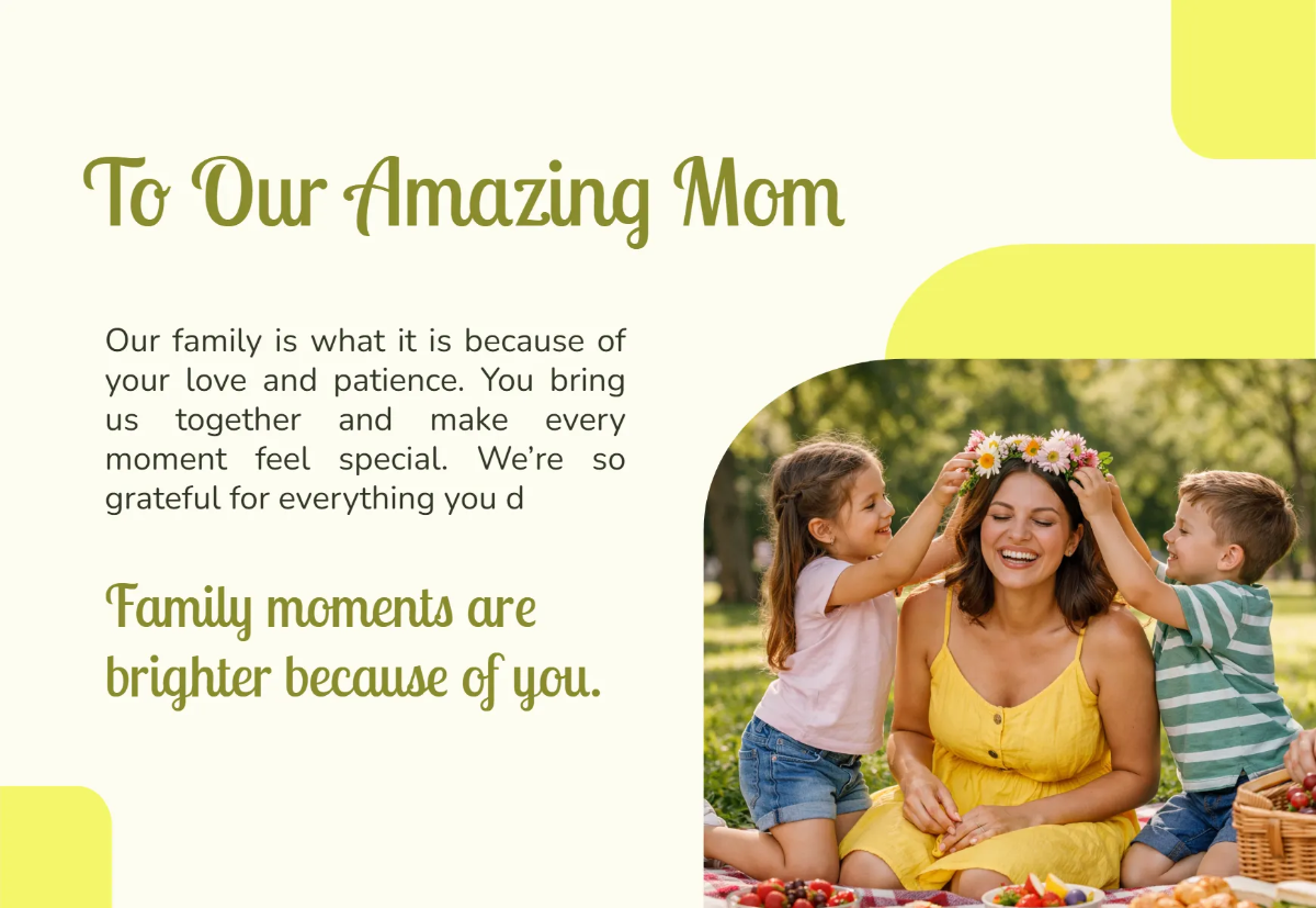 Mother’s Day Family Card Template