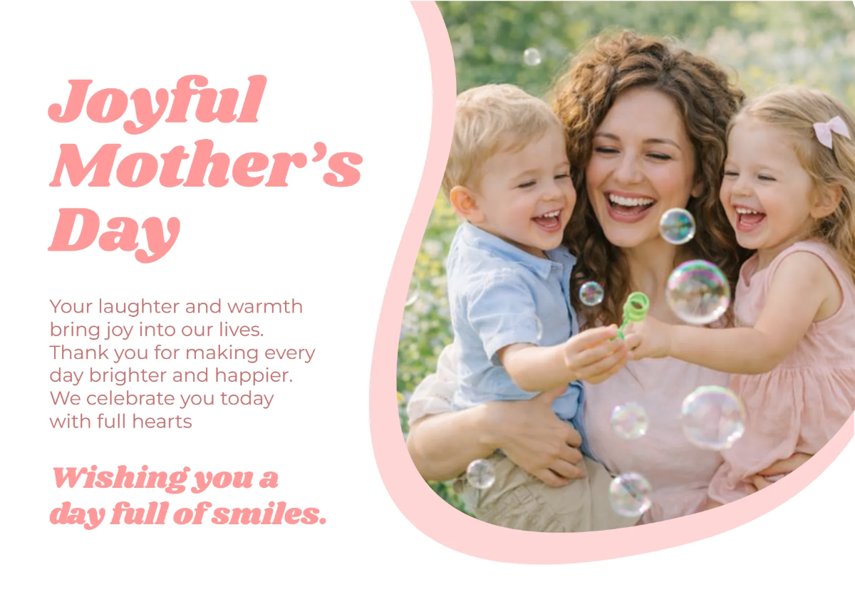 Mother’s Day Joyful Card Template