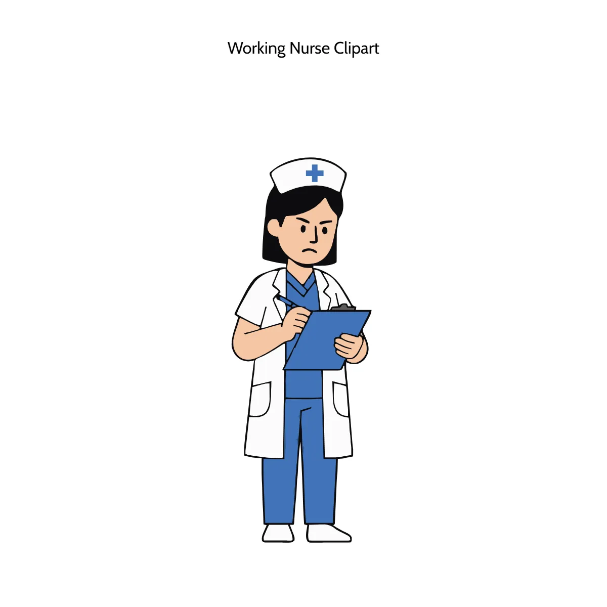 Free Working Nurse Clipart Template to Edit Online