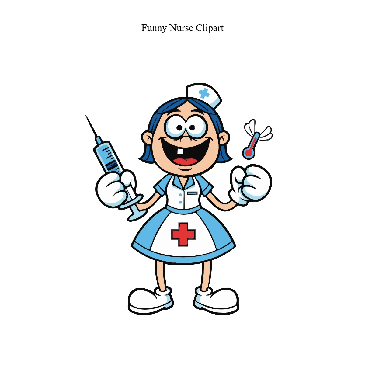 Free Funny Nurse Clipart Template to Edit Online