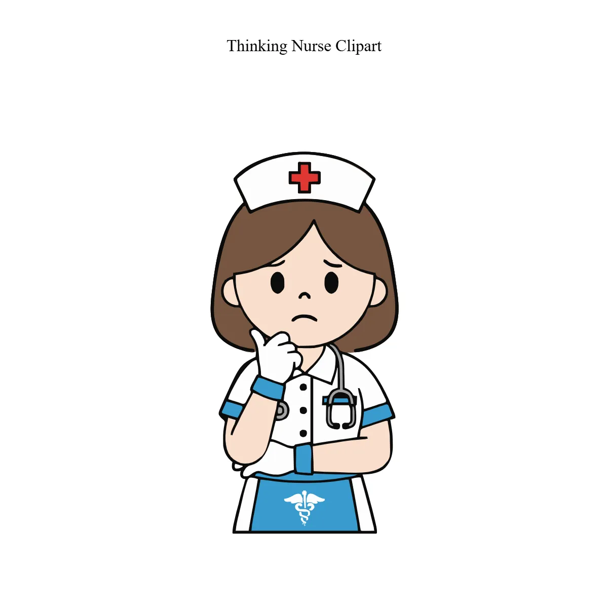 Free Thinking Nurse Clipart Template to Edit Online