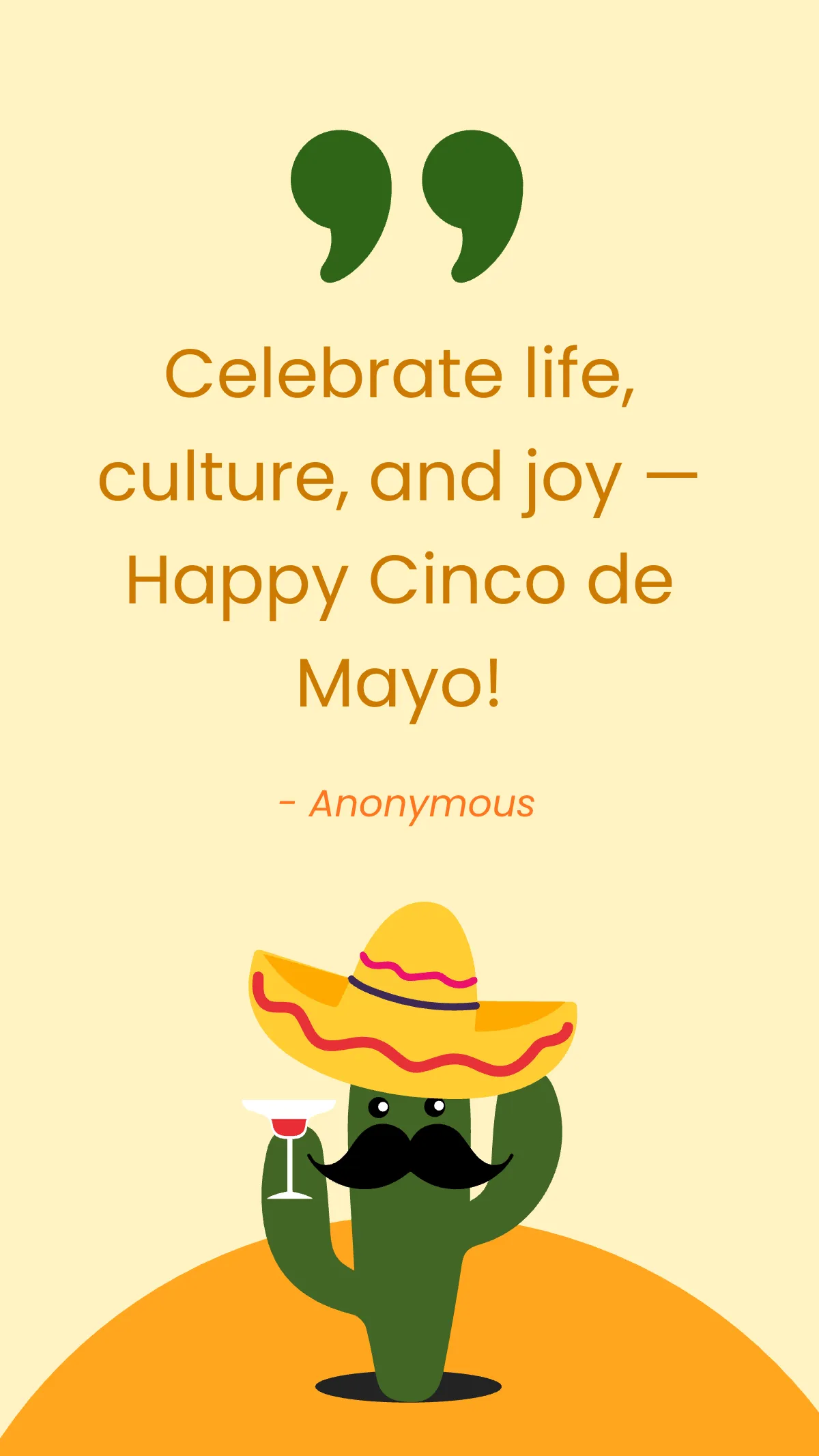 Free Modern Cinco De Mayo Quote Template to Edit Online