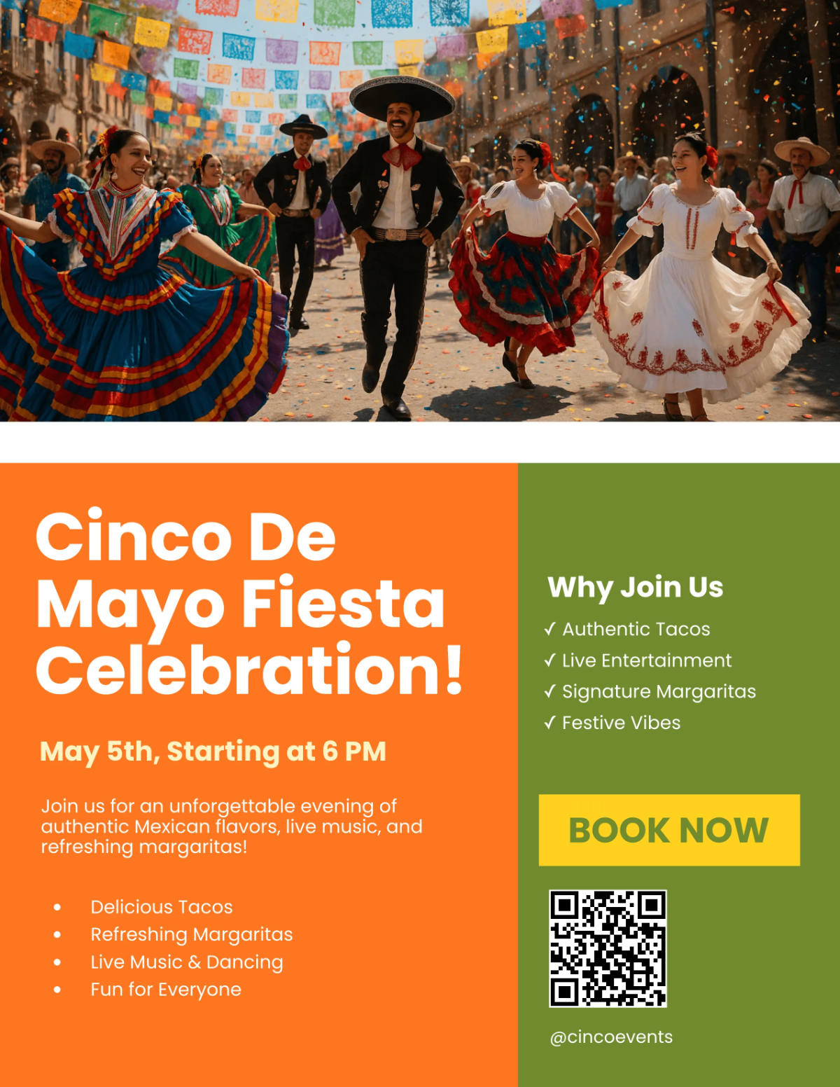 Free Simple Cinco De Mayo Flyer Template to Edit Online