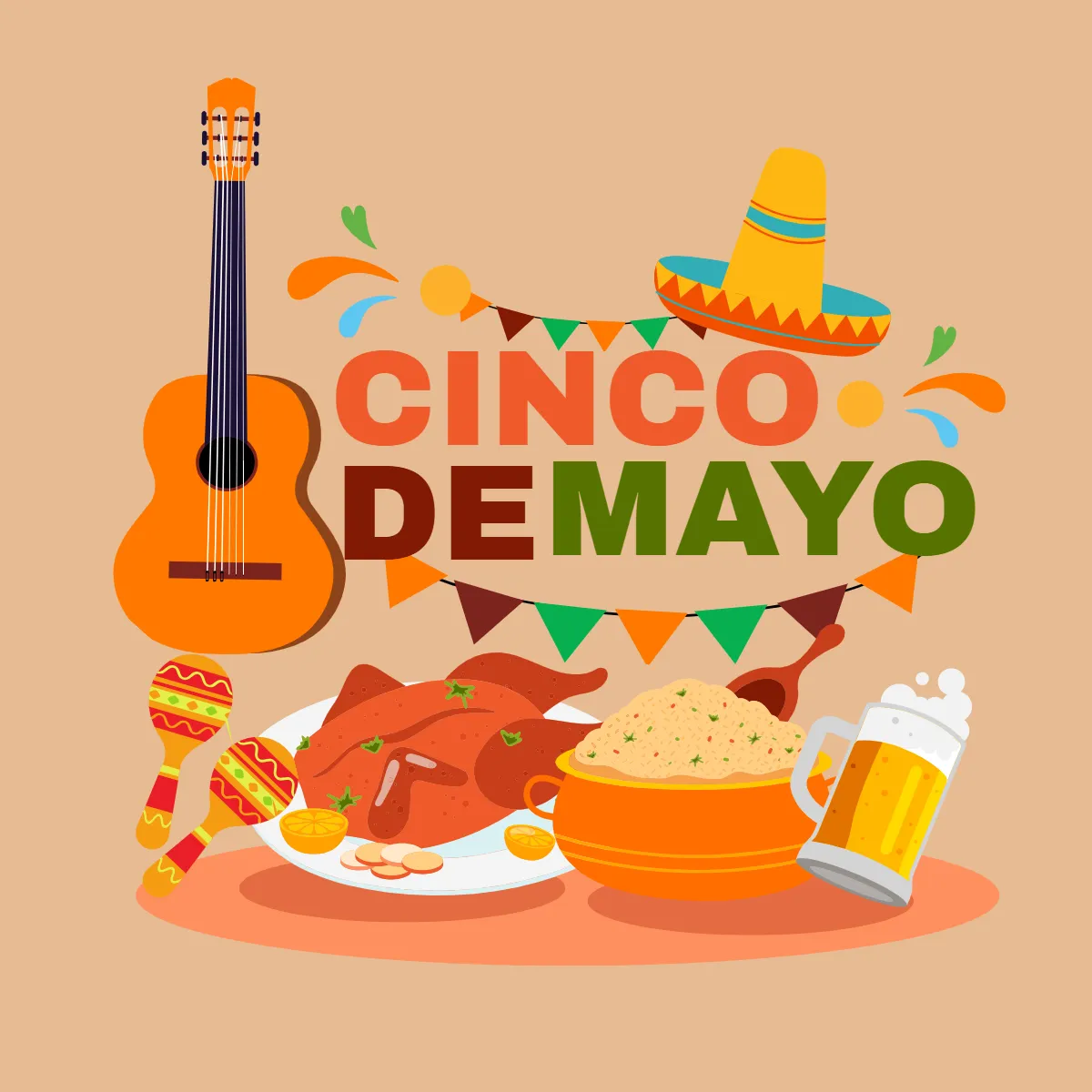 Free Cinco De Mayo Fiesta Clip Arts Template to Edit Online