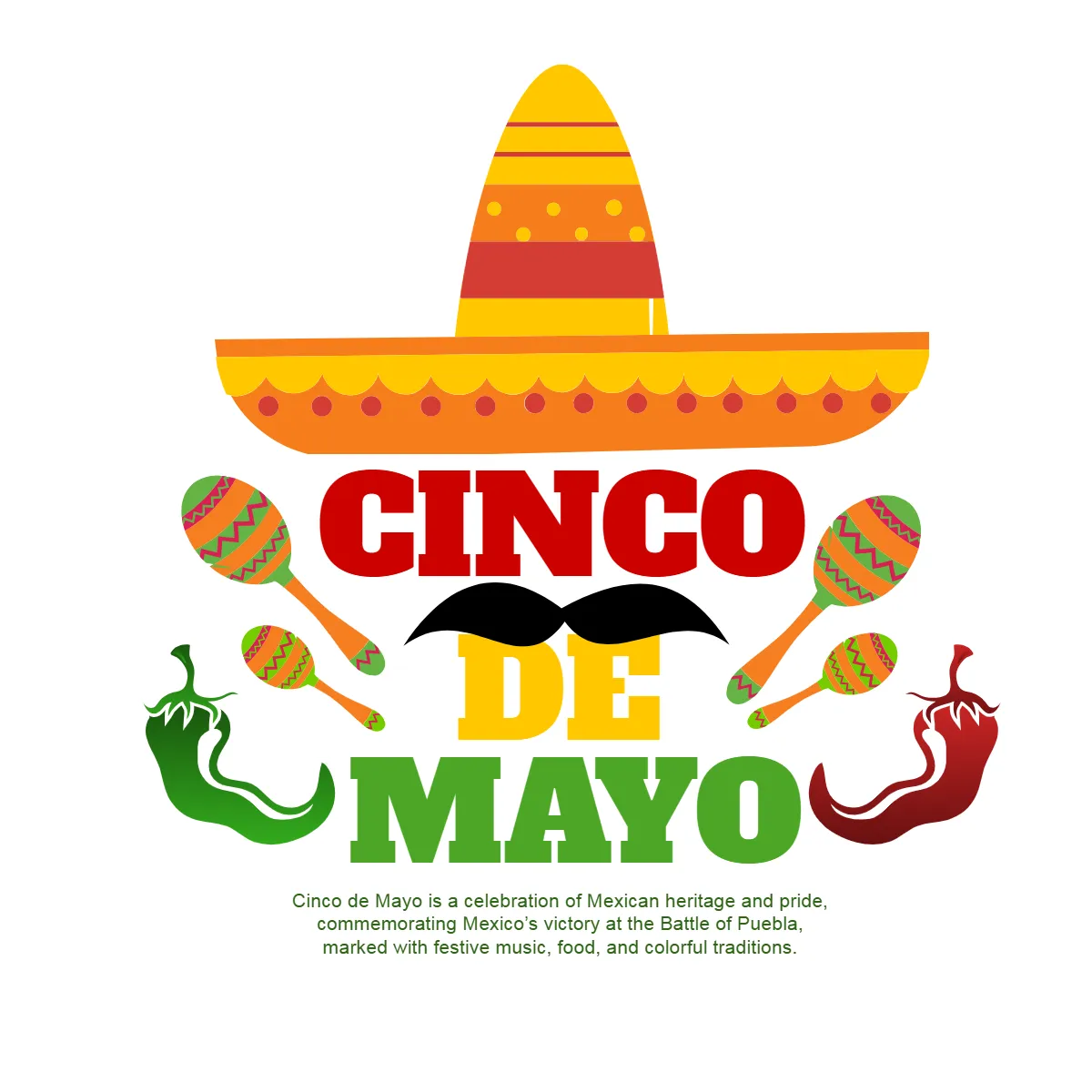Free Cinco De Mayo Design Clip Arts Template to Edit Online