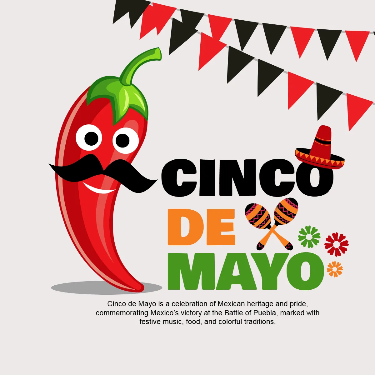 Free Cinco De Mayo Chili design Clip Arts Template to Edit Online