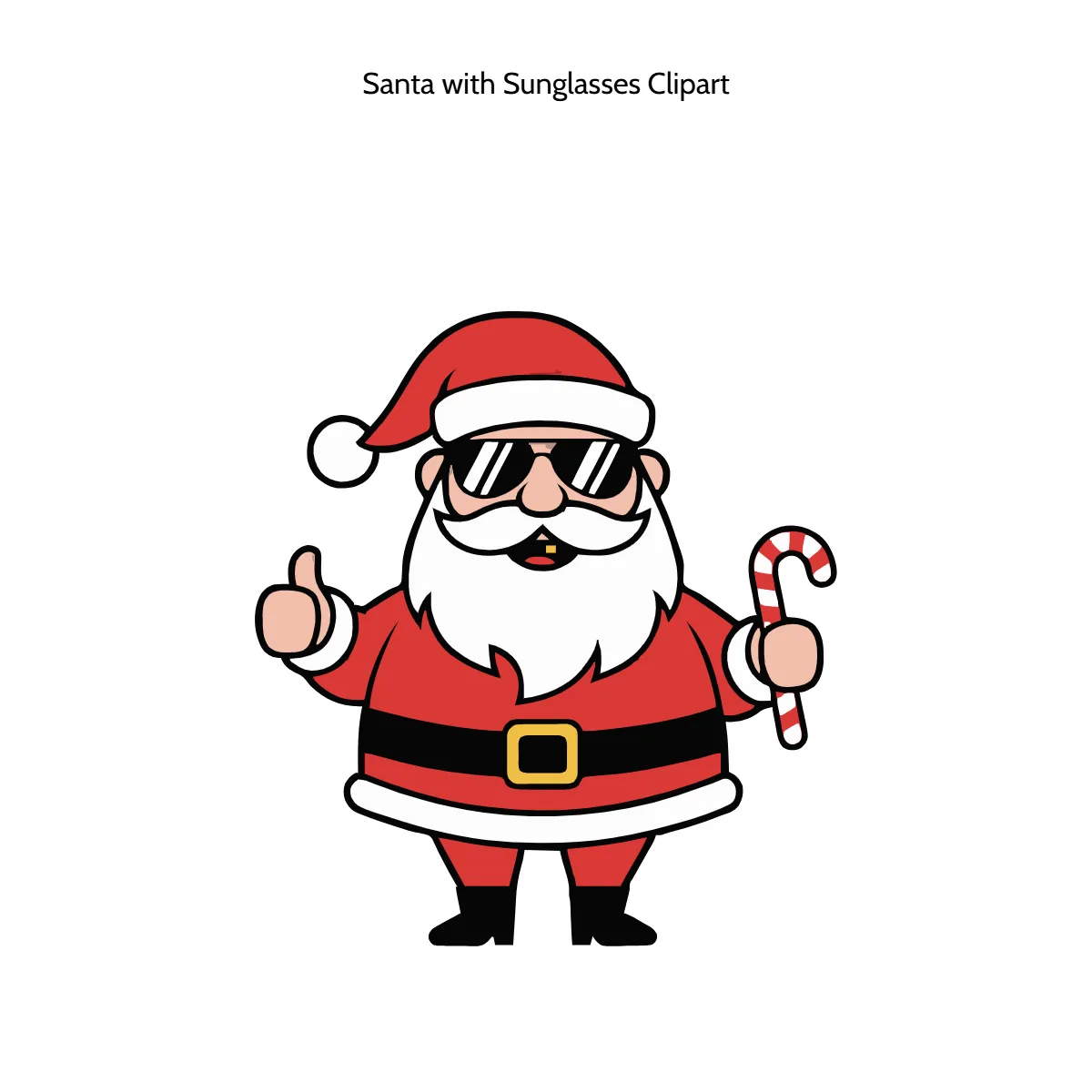 Free Santa with Sunglasses Vector Clipart (PNG, SVG) to Edit Online