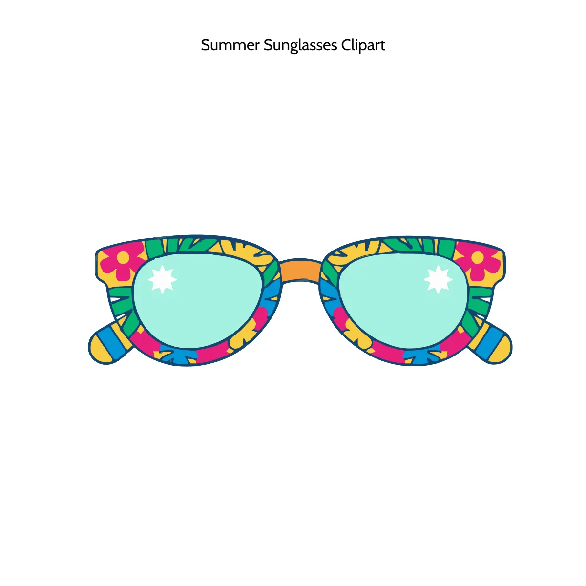 Free Summer Sunglasses Vector Clipart (PNG, SVG) to Edit Online