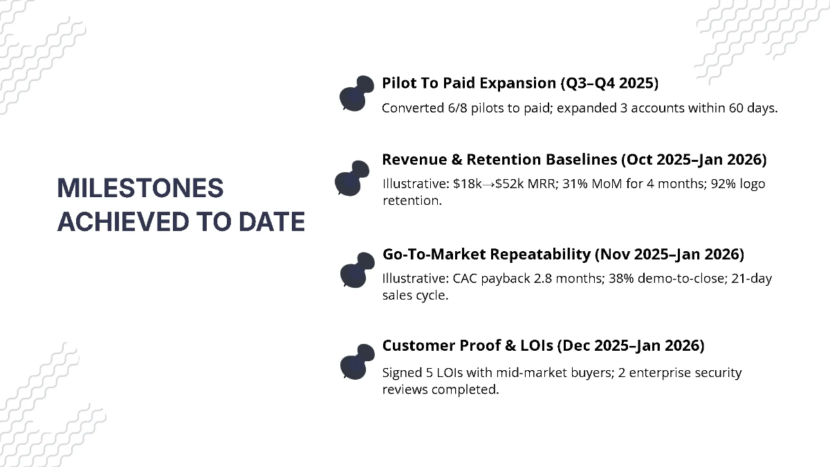 Free Early-Stage Startup Traction Pitch Deck Template to Edit Online