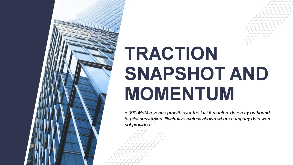 Free Early-Stage Startup Traction Pitch Deck Template to Edit Online