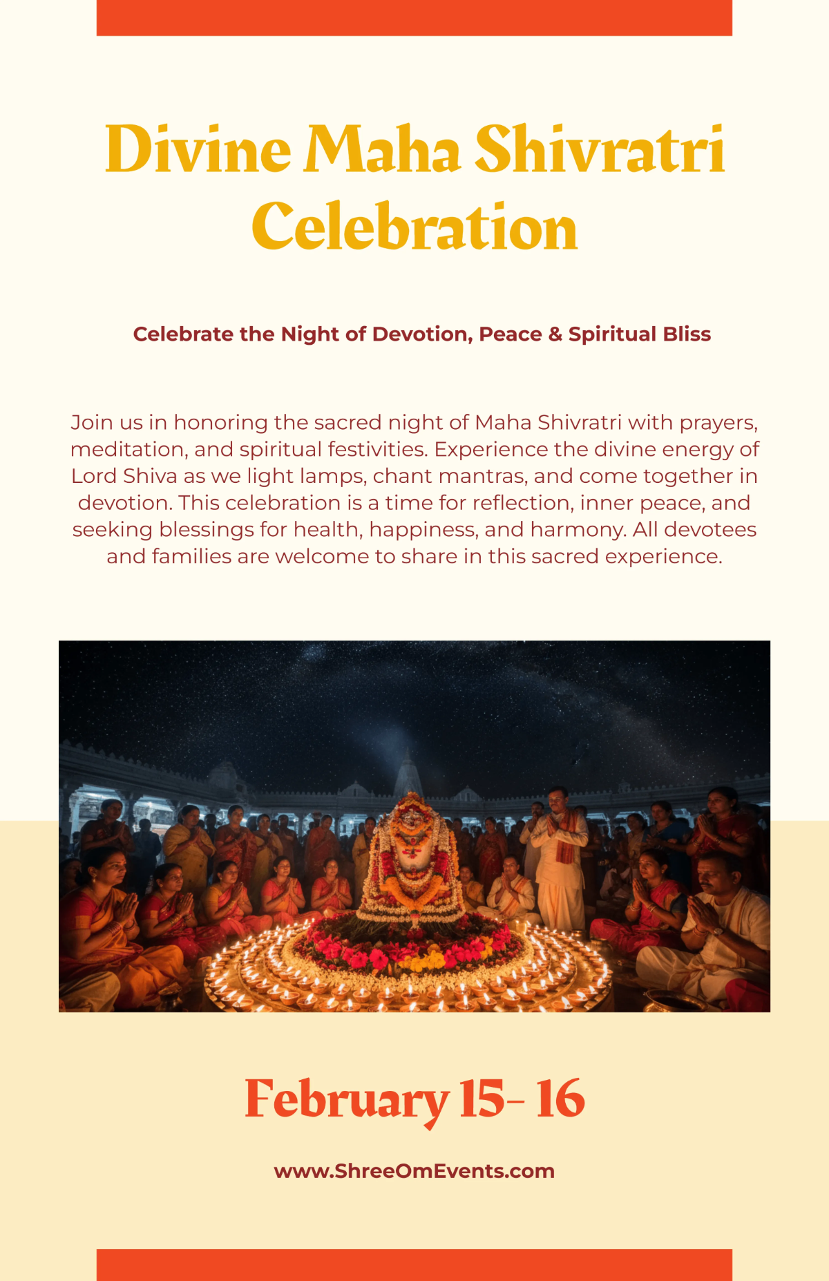 Free Creative Maha Shivratri  Poster Template to Edit Online