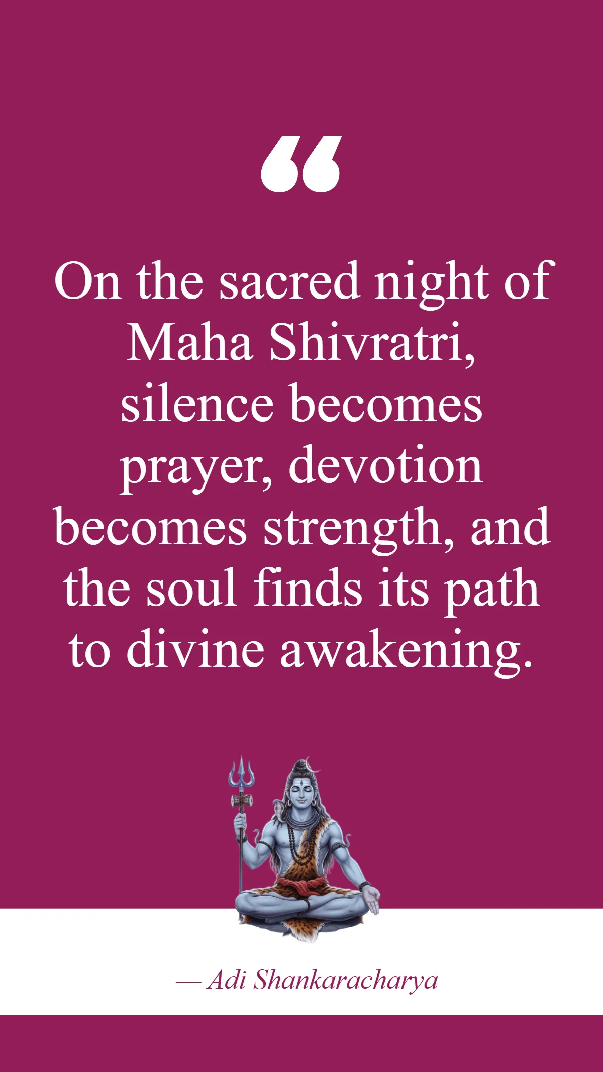 Free Spiritual Maha Shivratri Quote Template to Edit Online
