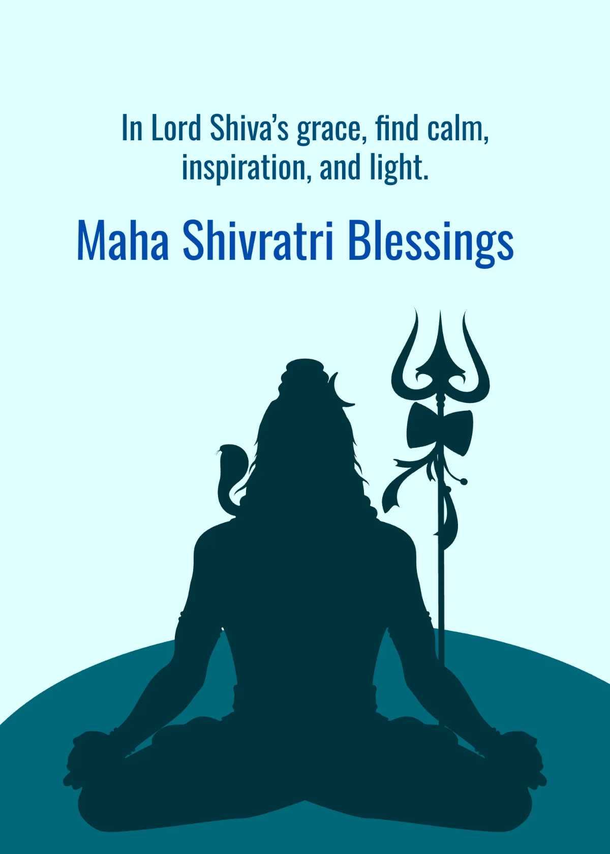 Free Modern Maha Shivratri Wishes Template to Edit Online