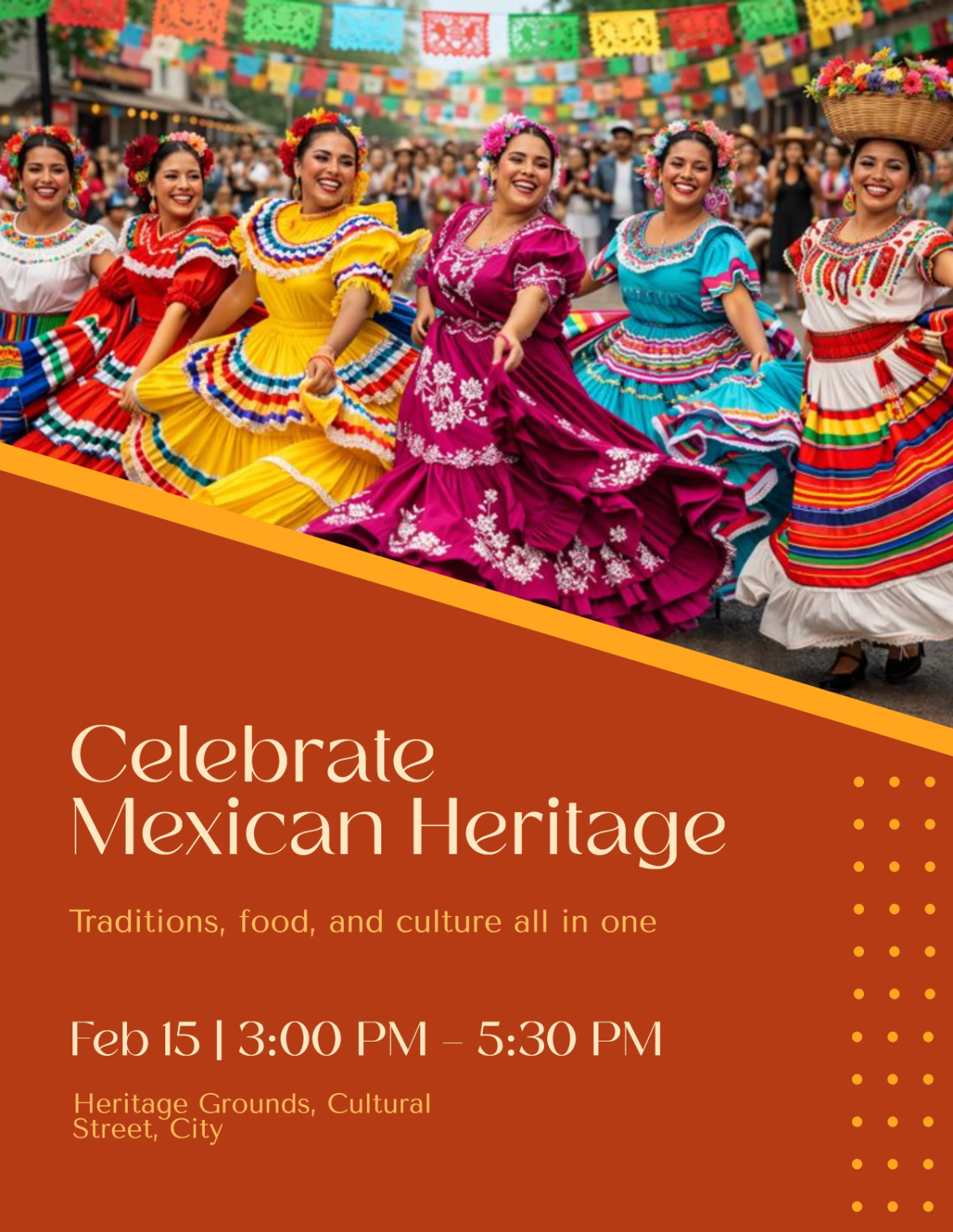 Free Cultural Celebration Cinco De Mayo Flyer Template to Edit Online