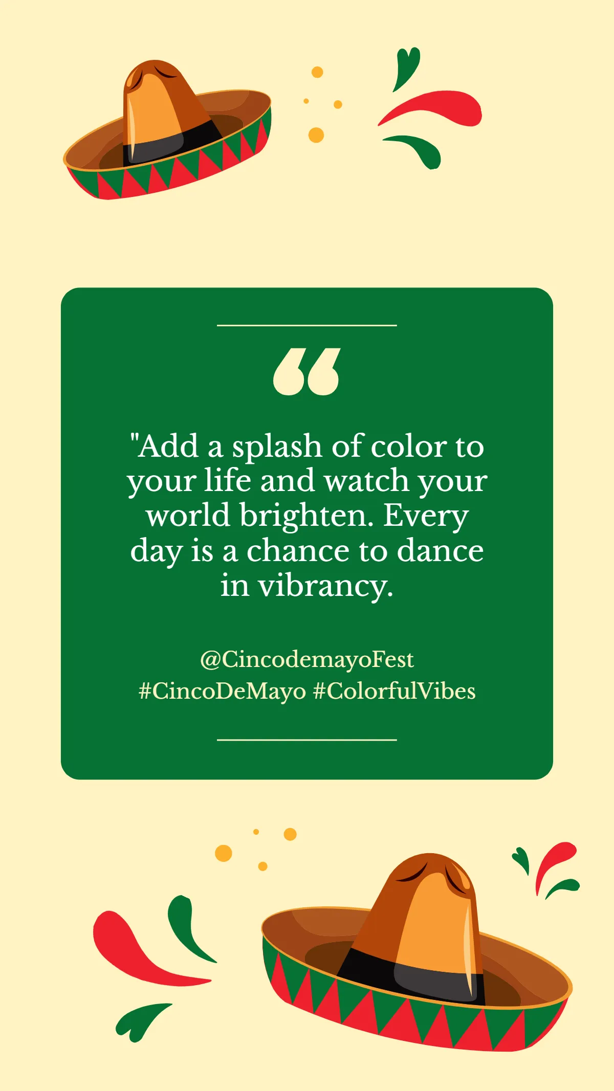 Free Colorful Cinco De Mayo Quote Template to Edit Online