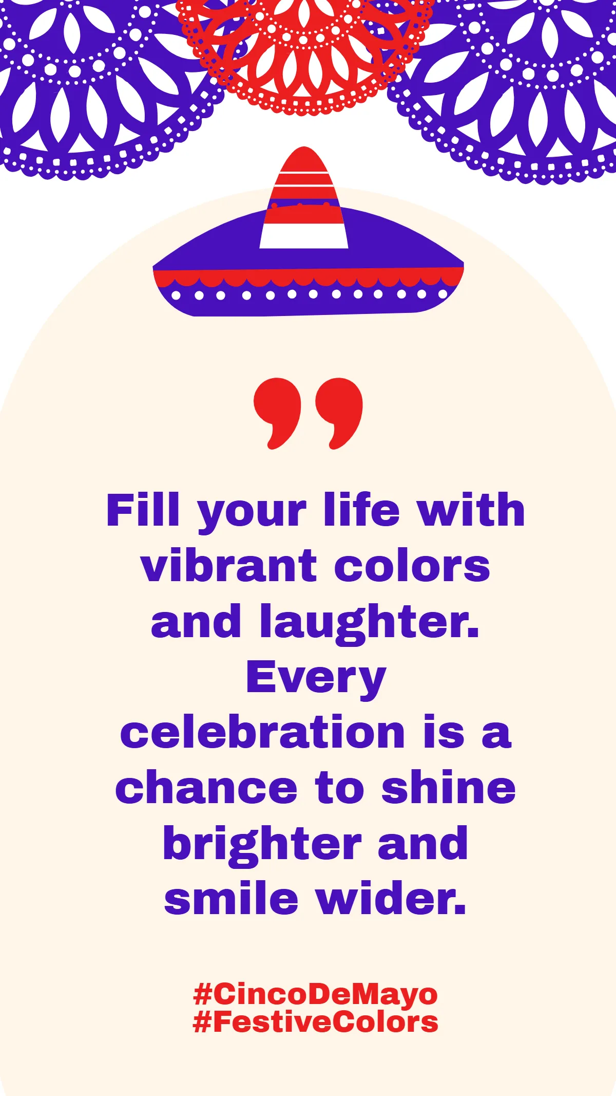 Free Festive Colors Cinco De Mayo Quote Template to Edit Online