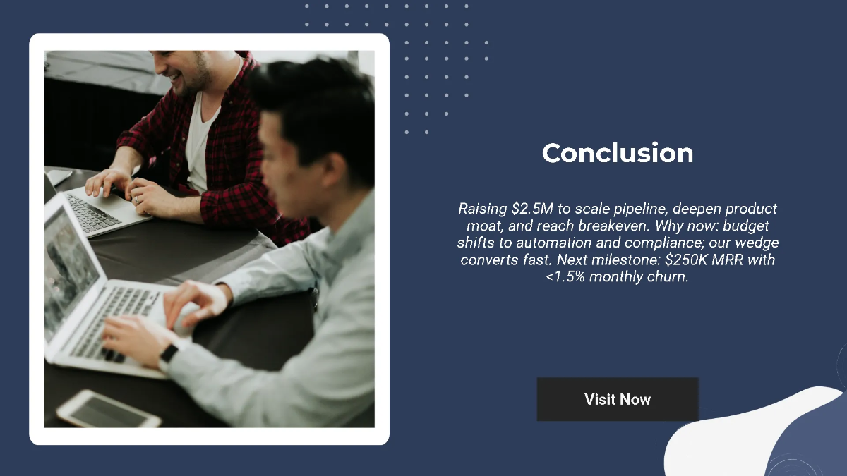 Free SaaS Product Funding Pitch Deck Template to Edit Online