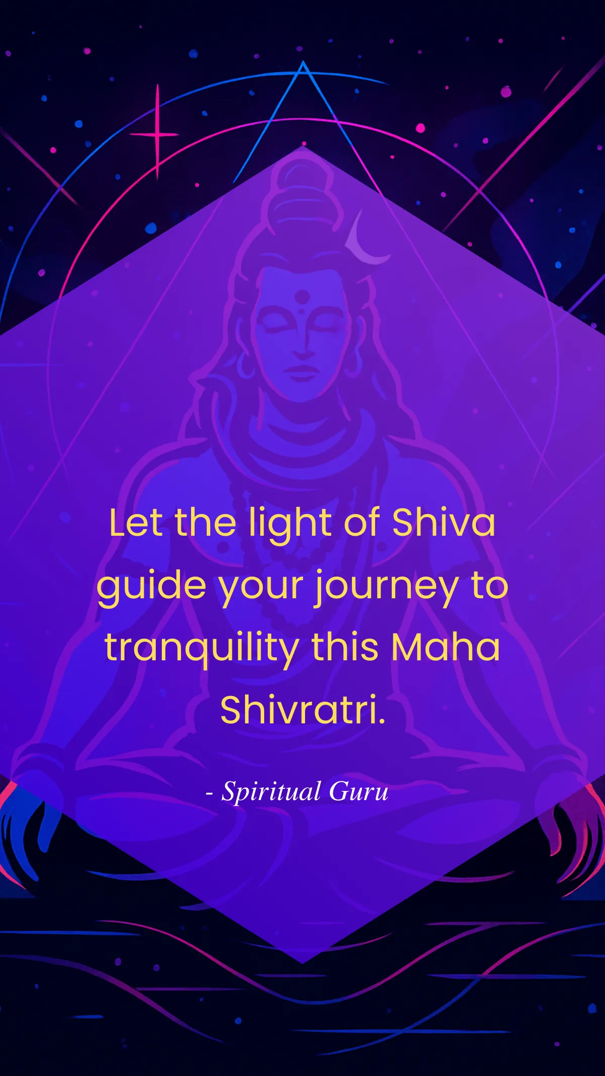 Modern Maha Shivratri Quote Template