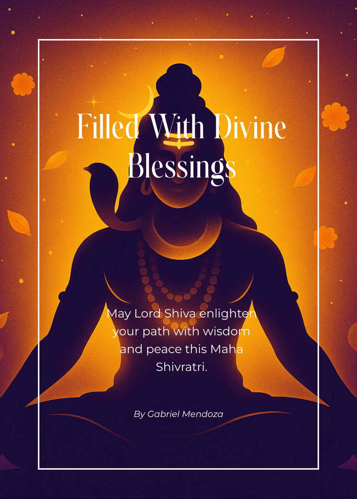 Free Spirtitual Maha Shivratri Wishes Template to Edit Online