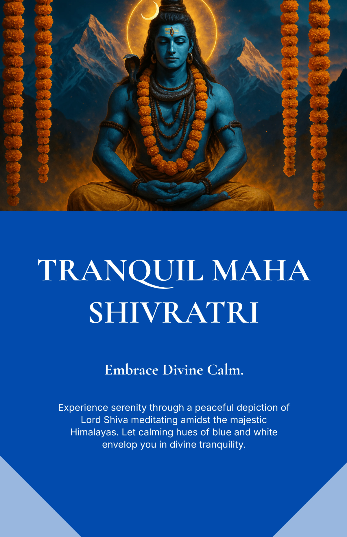 Free Peaceful Maha Shivratri Poster Template to Edit Online
