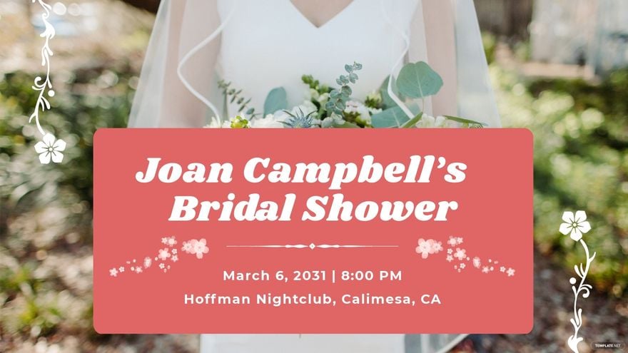 Free Bridal Shower Facebook Event Cover Template
