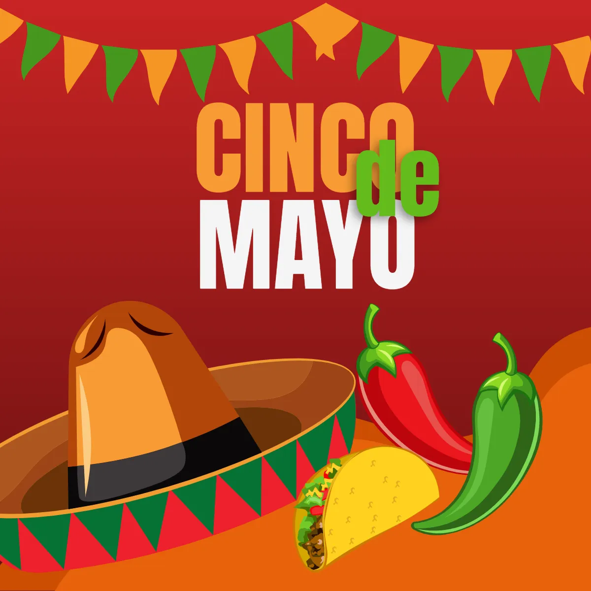Free Red Cinco De Mayo Clip Arts Template to Edit Online