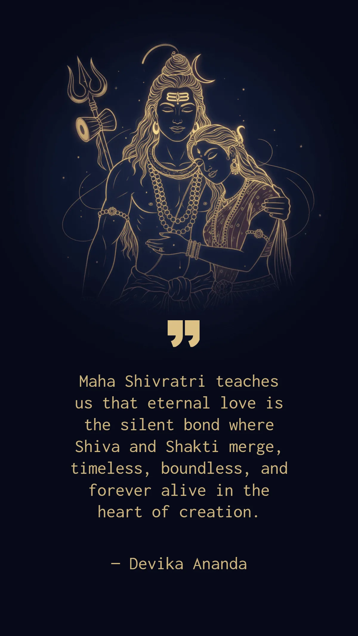 Free Maha Shivratri Eternal Love Quote Template to Edit Online