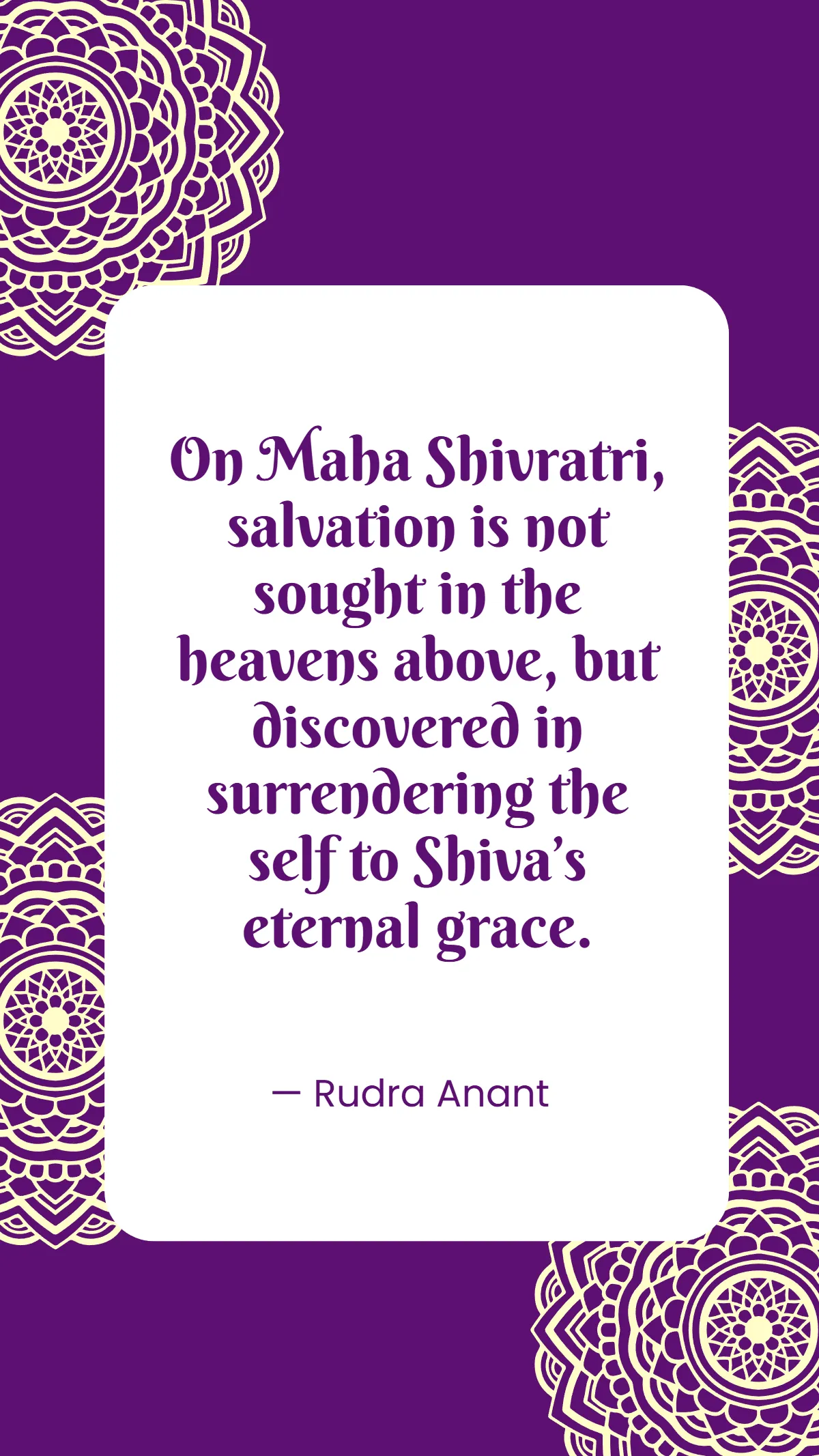 Free Salvation Maha Shivratri Quote Template to Edit Online