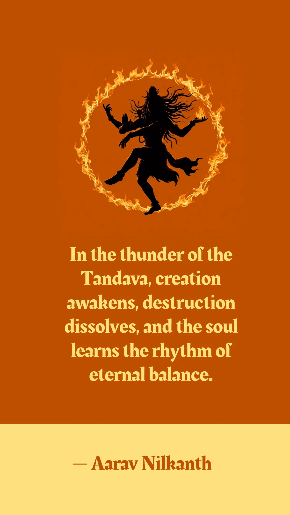 Free Maha Shivratri Tandava Dance Quote Template to Edit Online