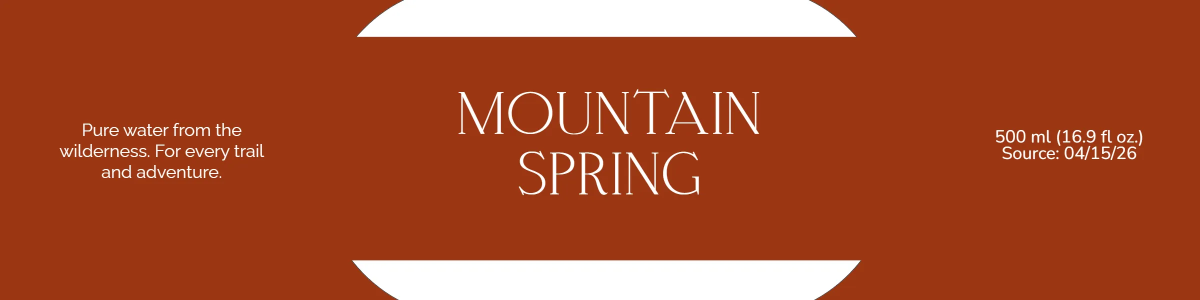 Free Rustic Water Bottle Label Template to Edit Online