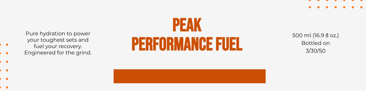 Free Gym Water Bottle Label Template to Edit Online