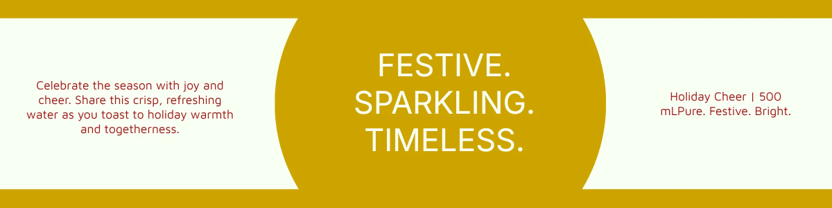 Free Holiday Water Bottle Label Template to Edit Online