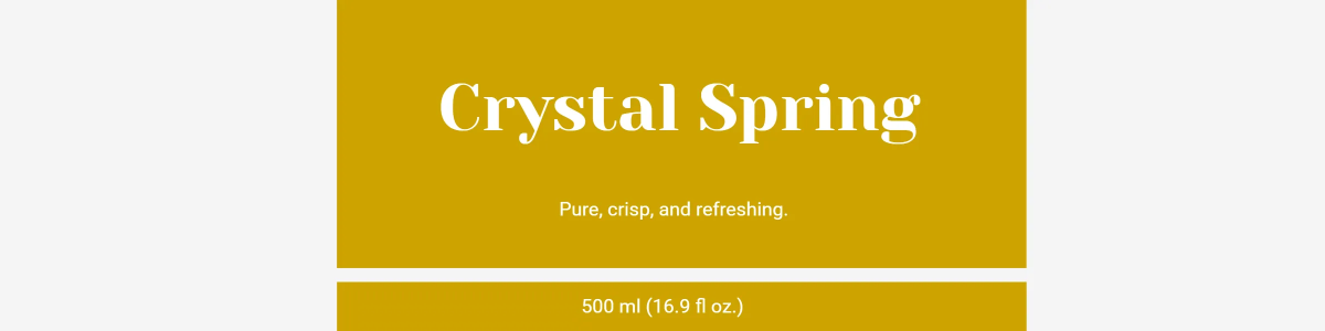 Free Luxury Water Bottle Label Template to Edit Online