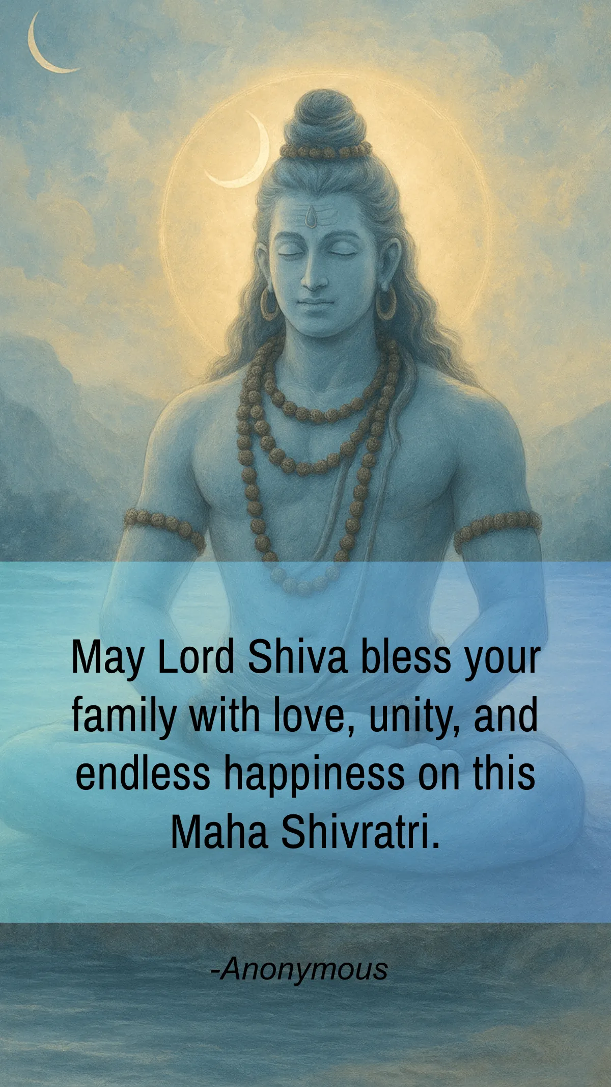 Free Maha Shivratri Family Quote Template to Edit Online