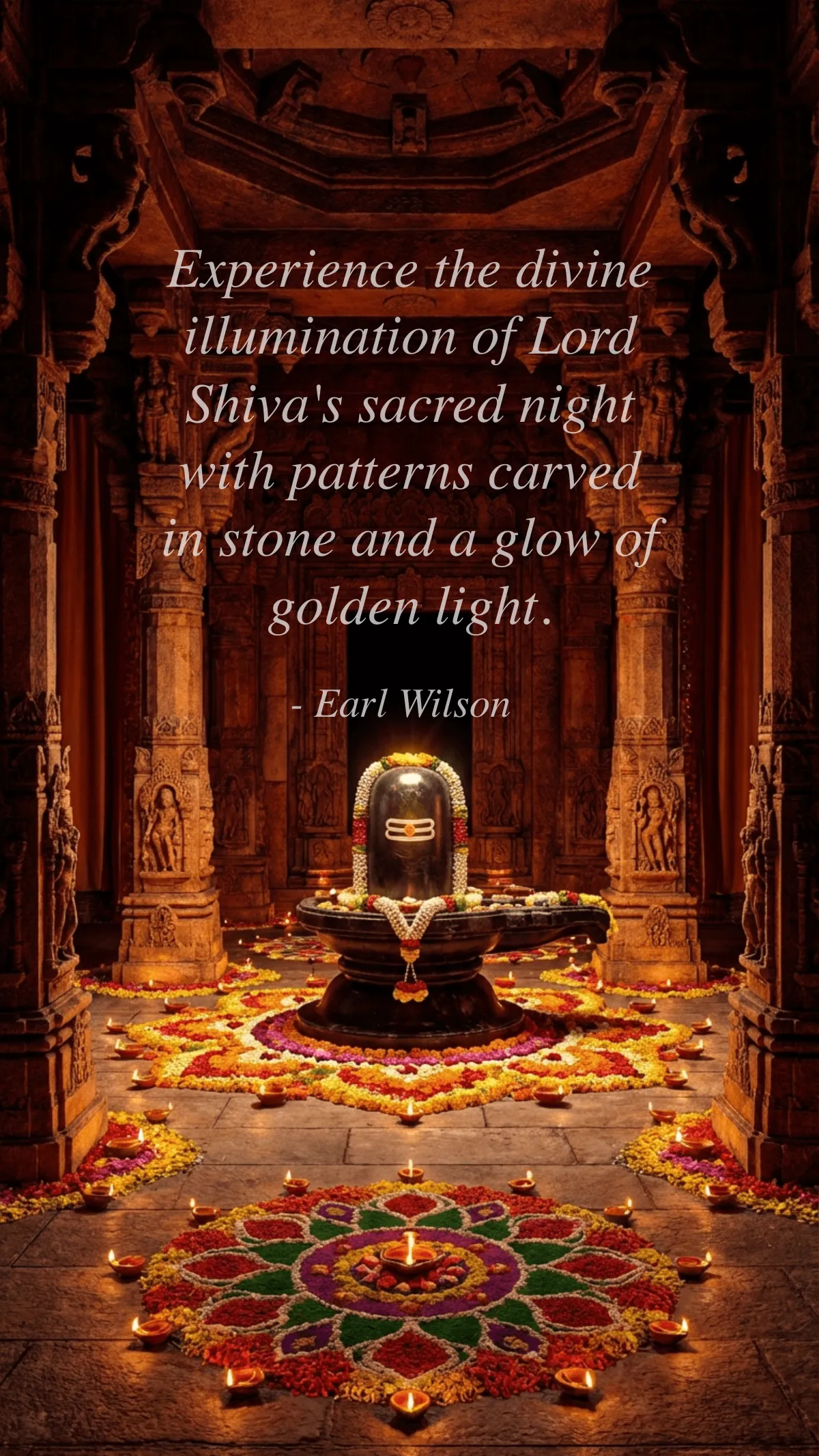 Free Temple Style Shivratri Quote Template to Edit Online