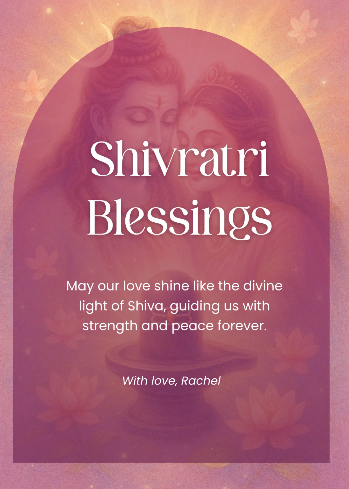 Free Maha Shivratri Eternal Love Wishes Template to Edit Online