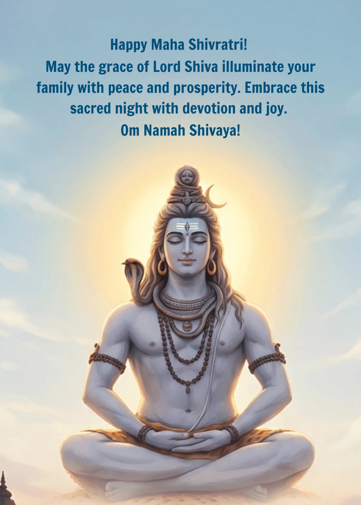 Free Maha Shivratri Family Wishes Template to Edit Online