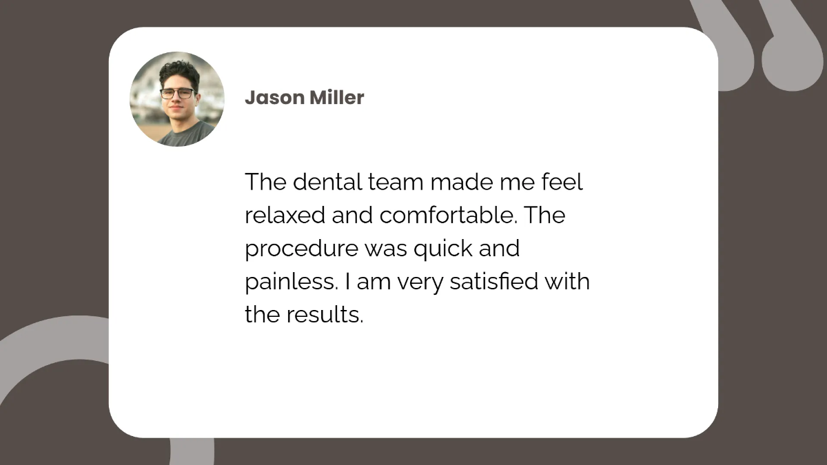Free Dental Testimonial Template to Edit Online